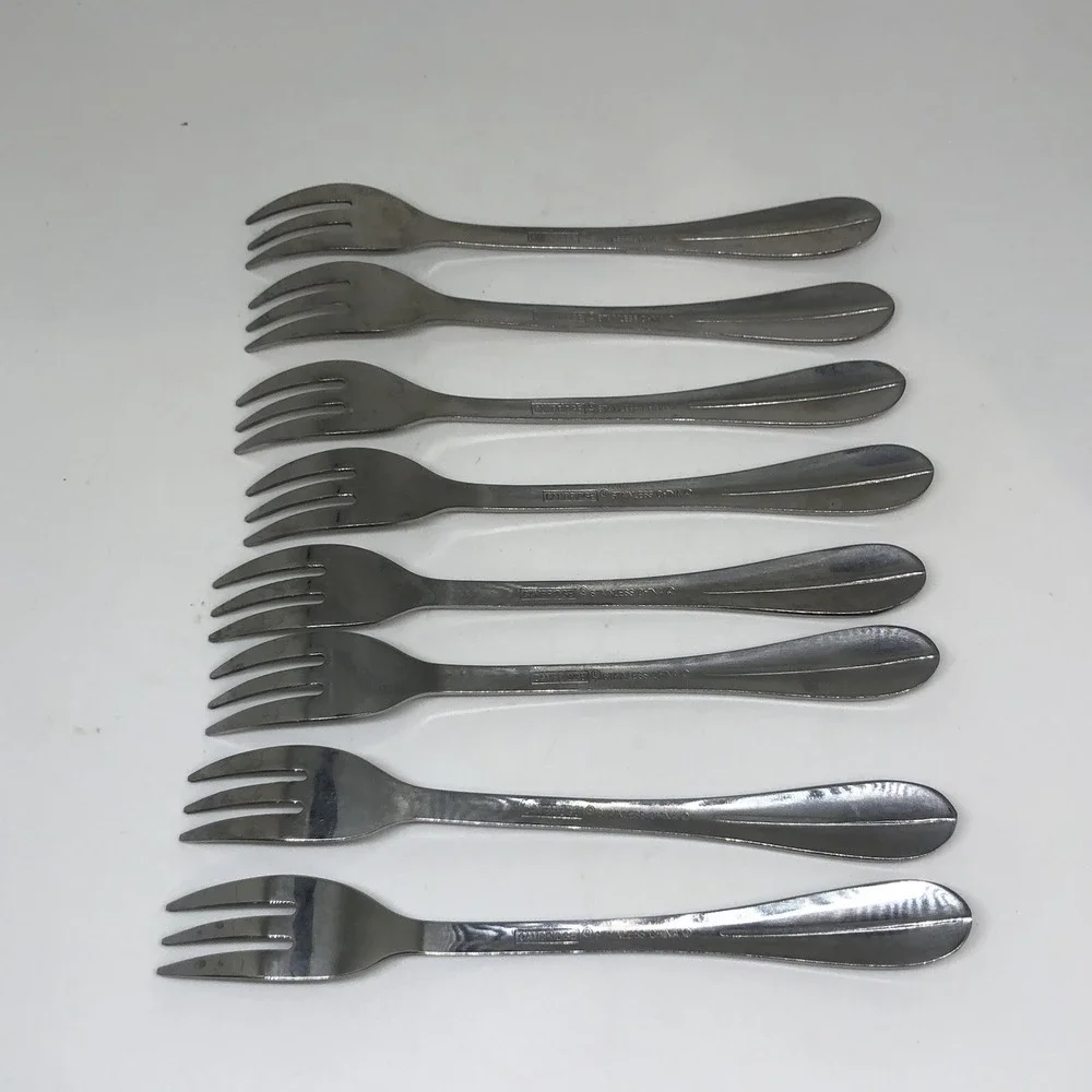 Cambridge SIENNA? Stainless Glossy Silverware Cocktail Seafood Forks Set Of 8
